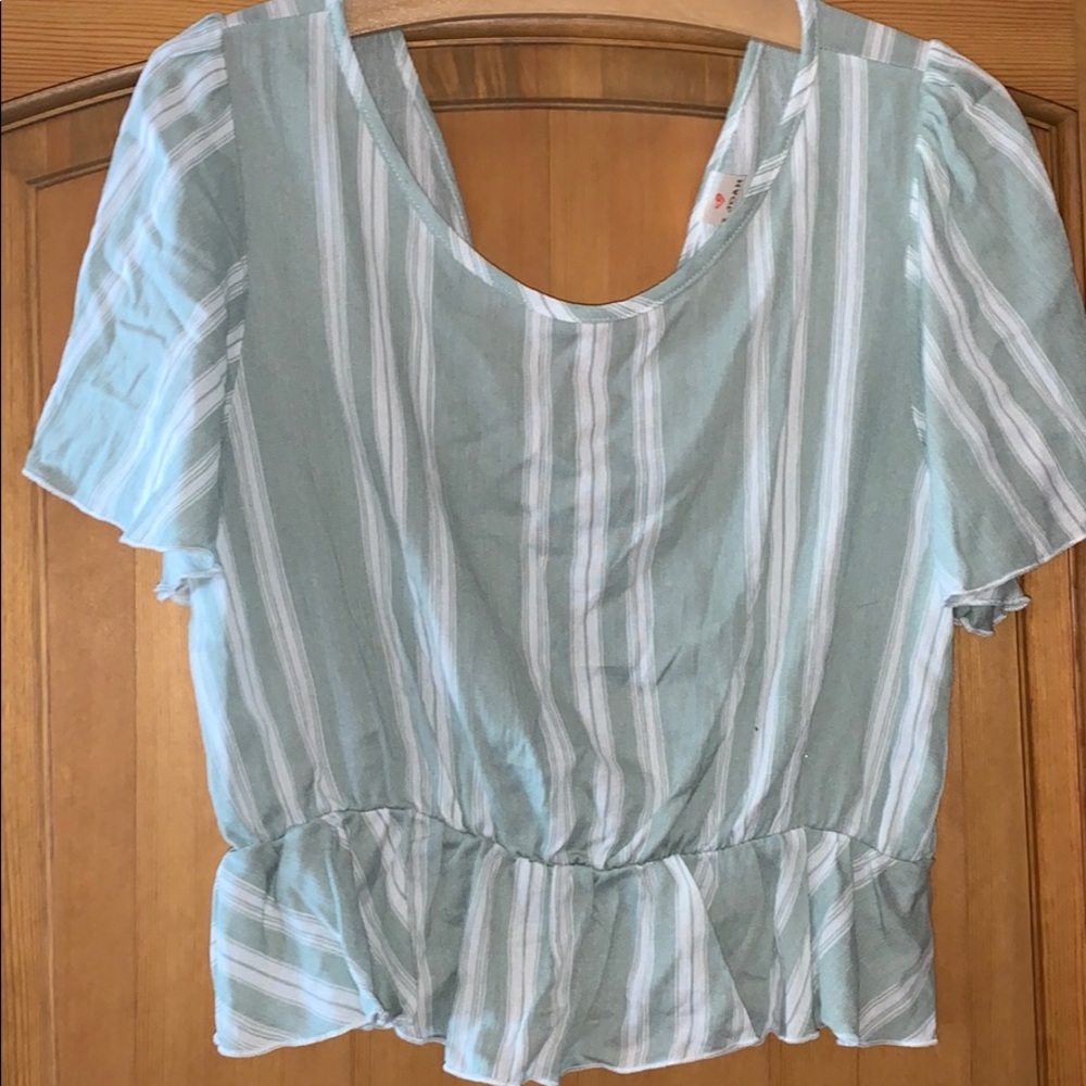 Ruffled blouse (slightly cropped)